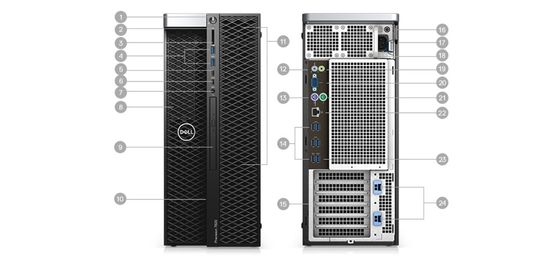 Dell Precision 5820 Tower WorkStation Xeon W-2245/16G/2TB/T400 T5820 Max Usuarios 30 Usuarios