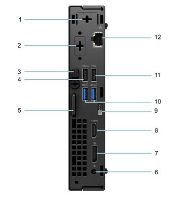 Potente Dell Optiplex MFF Micro Computadora de escritorio Intel B660 Conjunto de chips 8G DDR4 RAM 256G SSD