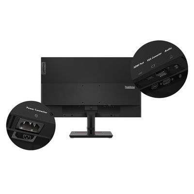 16 9 Relación de pantalla Lenovo ThinkVision S24E-20 Monitor FHD de 23.8 pulgadas para oficina de negocios